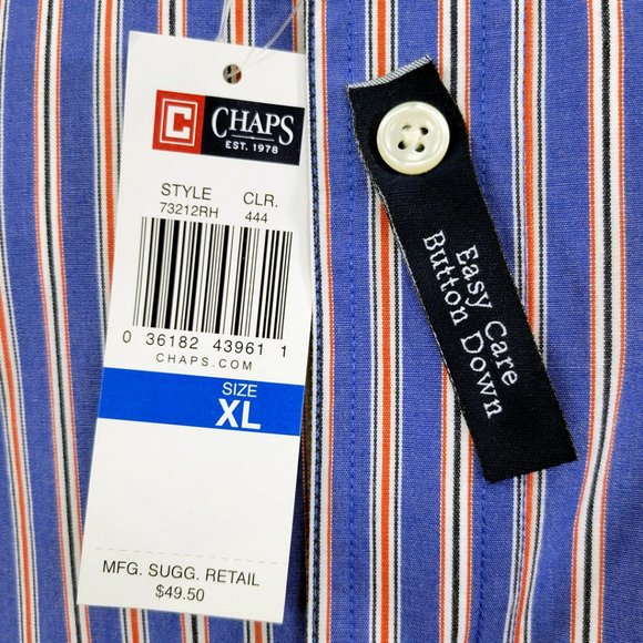 CHAPS Men's XL Button Down Dress Shirt - NWT - Picture 5 of 13